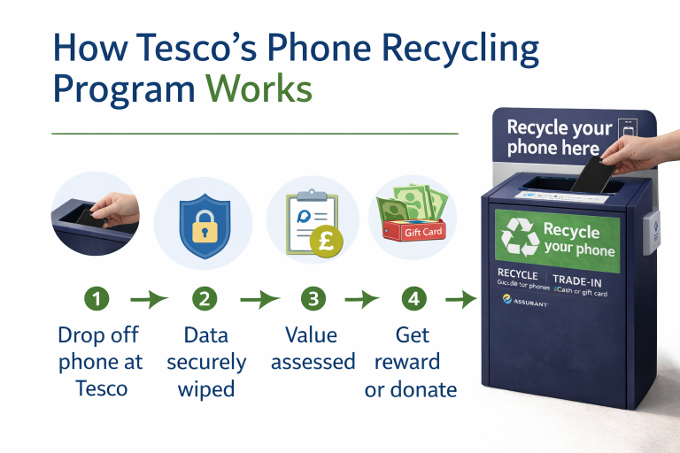 image: How Tesco’s Phone Recycling Program Works